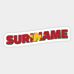 Suriname Vintage style retro souvenir Sticker